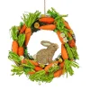 Sale National Tree Company Artificial Hanging Wreath, Foam Grassy Base, Decorated With Carrots, Flower Blooms, Bunny, Easter Collection, 15 Inches