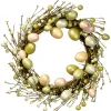 Sale National Tree Company Artificial Hanging Wreath, Decorated With Eggs, Branches, Easter Collection, 20 Inches
