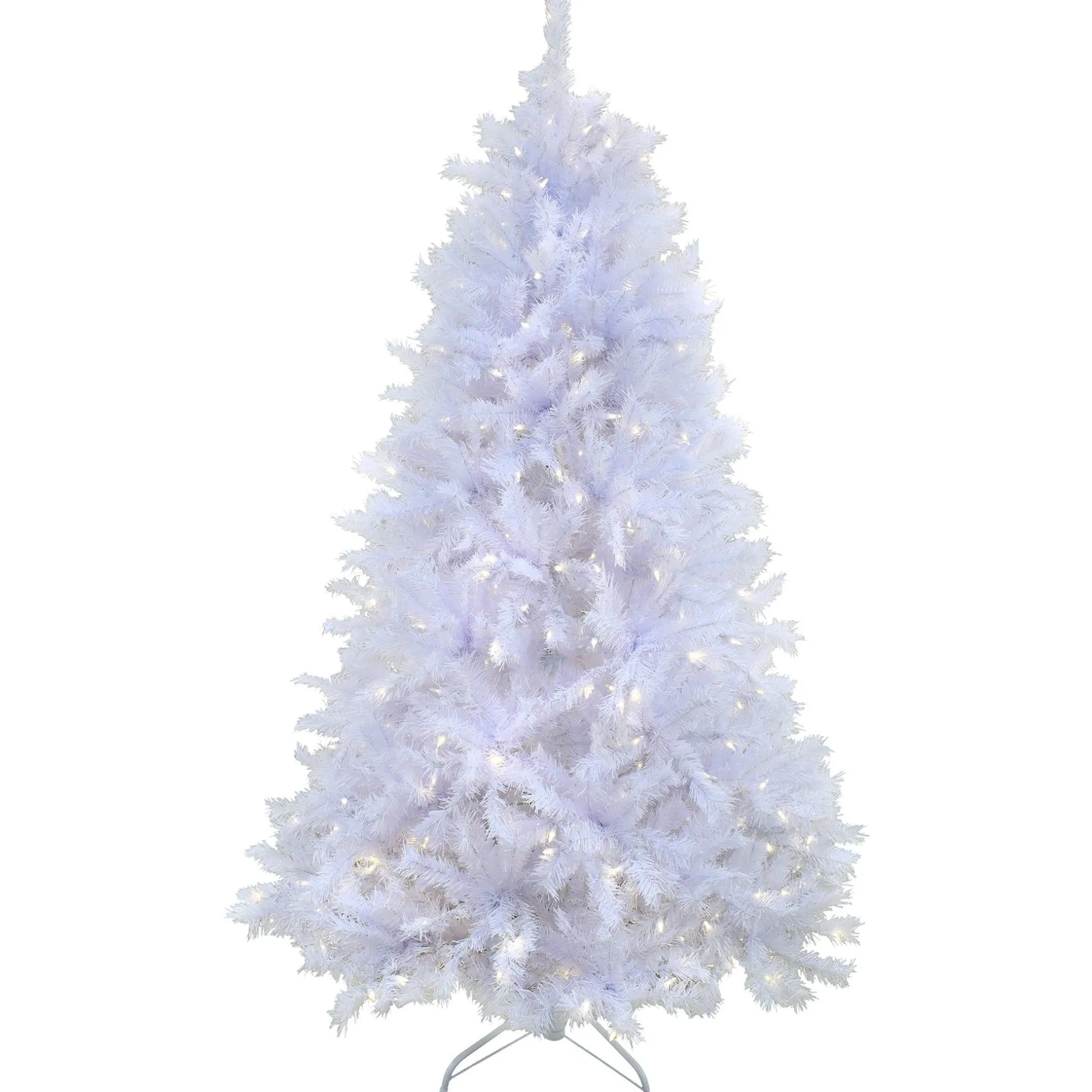 Sale National Tree Company Artificial Millville White Hinged Christmas Tree, Pre-Lit With Powerconnect Warm White Led Lights, Plug In, 9 Ft