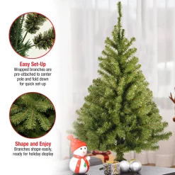 Fashion National Tree Company Artificial Mini Christmas Tree, Green, Kincaid Spruce, Includes Stand, 3 Feet
