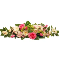 Cheap National Tree Company Artificial Plant Table Decoration, Decorated With Roses, Hydrangeas, Berry Clusters, Leafy Greens, Spring Collection, 25 Inches