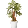 Outlet National Tree Company Artificial Potted Plant Decoration, Philodendron, Includes White Ceramic Pot, Spring Collection, 21 Inches