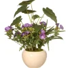 Cheap National Tree Company Artificial Potted Plant, Decorated With Purple Flower Blooms, Flowing Stems, Includes Cream Ceramic Pot Base, Spring Collection, 18 Inches