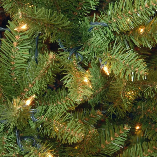 Cheap National Tree Company Artificial Pre-Lit Medium Christmas Tree, Green, Kingswood Fir, Dual Color Led Lights, Includes Stand, 7.5 Feet