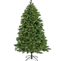 Artificial Rockport Christmas Tree, Pre-Lit With Powerconnect Dual Colored Led Lights, Plug In, 7.5 Ft^National Tree Company Outlet