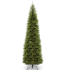Artificial Slim Christmas Tree, Green, Kingswood Fir, Includes Stand, 14 Feet^National Tree Company New