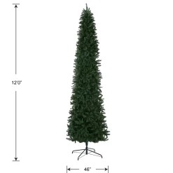 Cheap National Tree Company Artificial Slim Christmas Tree, Green, Kingswood Fir, Includes Stand, 12 Feet