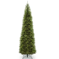 Cheap National Tree Company Artificial Slim Christmas Tree, Green, Kingswood Fir, Includes Stand, 12 Feet