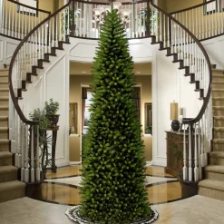 Cheap National Tree Company Artificial Slim Christmas Tree, Green, Kingswood Fir, Includes Stand, 14 Feet