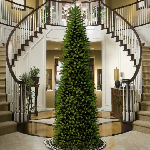 Cheap National Tree Company Artificial Slim Christmas Tree, Green, Kingswood Fir, Includes Stand, 14 Feet