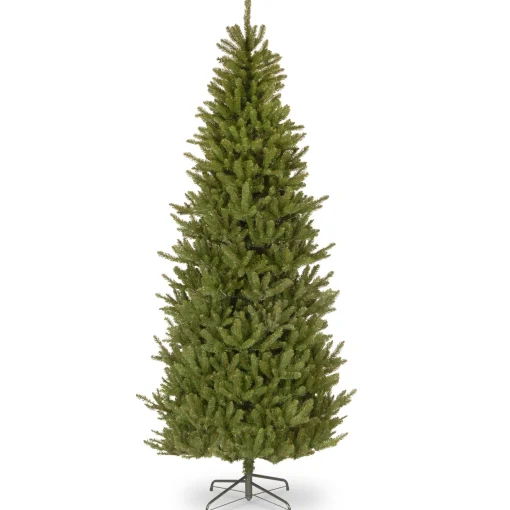 Artificial Slim Christmas Tree, Green, Natural Fraser Fir, Includes Stand, 9 Feet^National Tree Company Online