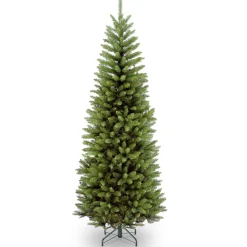 Clearance National Tree Company Artificial Slim Christmas Tree, Green, Kingswood Fir, Includes Stand, 6.5 Feet