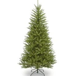 Online National Tree Company Artificial Slim Christmas Tree, Green, Dunhill Fir, Includes Stand, 6.5 Feet