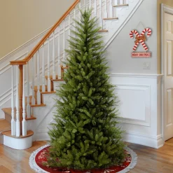 Online National Tree Company Artificial Slim Christmas Tree, Green, Dunhill Fir, Includes Stand, 6.5 Feet