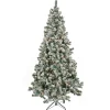 Cheap National Tree Company Artificial Snowy Crestview Hinged Christmas Tree, Pre-Lit With Clear Incandescent Lights, Plug In, 6.5 Ft