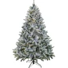 Hot National Tree Company Artificial Snowy Hudson Hinged Christmas Tree, Pre-Lit With Powerconnect Warm White Led Lights, Plug In, 7.5 Ft