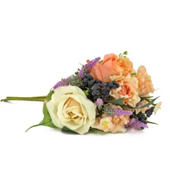 Sale National Tree Company Artificial Spring Bouquet, Vine Stem Base, Decorated With Rose Blooms, Berry Clusters, Lavender, Spring Collection, 16 Inches