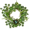 New National Tree Company Artificial Spring Wreath, Woven Branch Base, Decorated With Spring Blooms, Berries, Bird'S Nest With Pastel Eggs, Spring Collection, 20 Inches