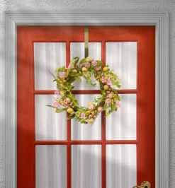 Clearance National Tree Company Artificial Spring Wreath, Decorated With Pastel Eggs, Flower Blooms, Berry Clusters, Easter Collection, 22 Inches