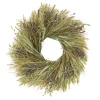 Fashion National Tree Company Artificial Spring Wreath, Metal Ring Base, Decorated With Wheat Stalks, Lavender, Leafy Greens, Spring Collection, 22 Inches