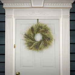 Fashion National Tree Company Artificial Spring Wreath, Metal Ring Base, Decorated With Wheat Stalks, Lavender, Leafy Greens, Spring Collection, 22 Inches