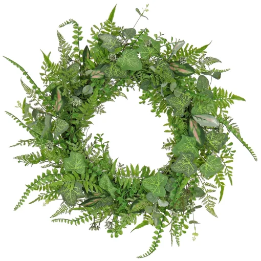 Flash Sale National Tree Company Artificial Spring Wreath, Woven Branch Base, Decorated With Mixed Leafs, Greenery, Spring Collection, 26 Inches
