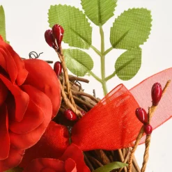 Cheap National Tree Company Artificial Valentine'S Floral Heart Wreath, Red, Decorated With Roses, Flower Blooms, Berry Clusters, Valentine'S Day Collection, 16 Inches