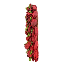 Best National Tree Company Artificial Valentine'S Floral Heart Wreath, Decorated With Red Leaves, Valentine'S Day Collection, 12 Inches