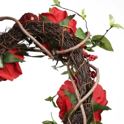 Cheap National Tree Company Artificial Valentine'S Floral Heart Wreath, Red, Decorated With Roses, Vines, Berry Clusters, Valentine'S Day Collection, 20 Inches