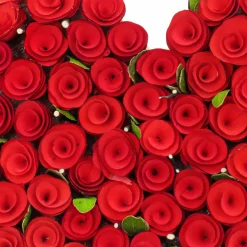 Online National Tree Company Artificial Valentine'S Heart, Decorated With Red Roses, Valentine'S Day Collection, 17 Inches