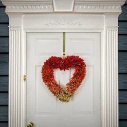 Outlet National Tree Company Artificial Valentine'S Ombre Floral Heart Wreath, Decorated With Red, Pink And White Roses, Valentine'S Day Collection, 22 Inches