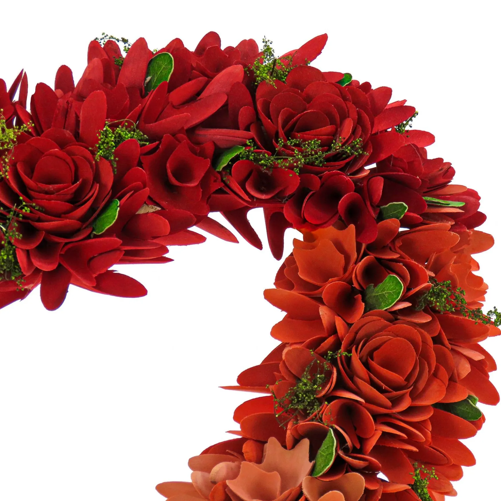 Outlet National Tree Company Artificial Valentine'S Ombre Floral Heart Wreath, Decorated With Red, Pink And White Roses, Valentine'S Day Collection, 22 Inches