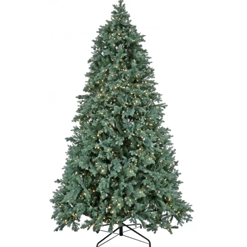 Artificial Wellesley Fir Hinged Christmas Tree, Pre-Lit With Powerconnect Warm White Led Lights, Plug In, 6.5 Ft^National Tree Company Hot