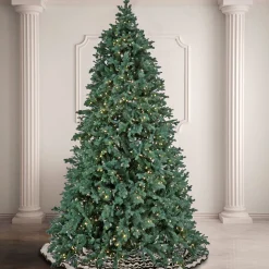 Store National Tree Company Artificial Wellesley Fir Hinged Christmas Tree, Pre-Lit With Powerconnect Warm White Led Lights, Plug In, 6.5 Ft