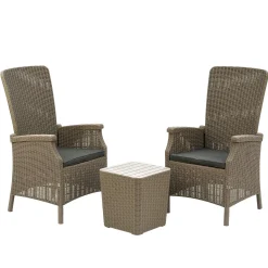 Store National Tree Company Bracknell Collection 3-Piece All-Weather Chat Set
