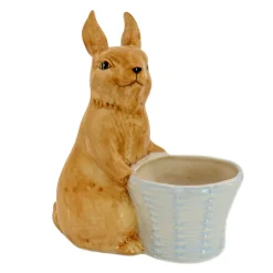 Hot National Tree Company Ceramic Bunny With Basket Table Decoration, Basket Empty To Fill, Easter Collection, 11 Inches