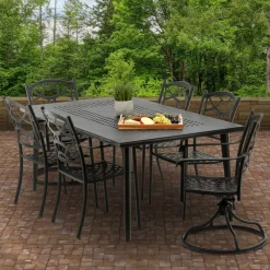 Best Sale National Tree Company Darby Collection 7-Piece Cast Aluminum All-Weather Dining Set