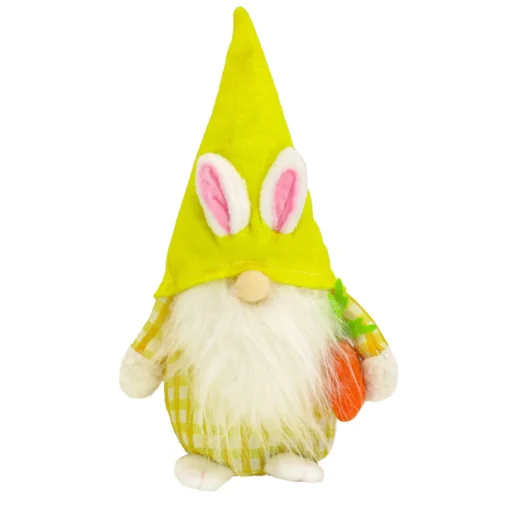 Online National Tree Company Easter Bunny Gnome Table Decoration, Yellow, Easter Collection, 11 Inches