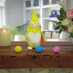 Online National Tree Company Easter Bunny Gnome Table Decoration, Yellow, Easter Collection, 11 Inches