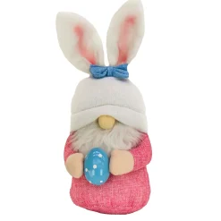 Hot National Tree Company Easter Bunny Gnome Table Decoration, Pink, Easter Collection, 13 Inches
