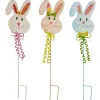 Store National Tree Company Easter Bunny Lawn Decorations, White, Pink And Blue, Stakes Attached, Set Of 3, 24 Inches