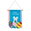 Flash Sale National Tree Company Easter Greetings Hanging Banner Decoration, Blue, Easter Collection, 18 Inches