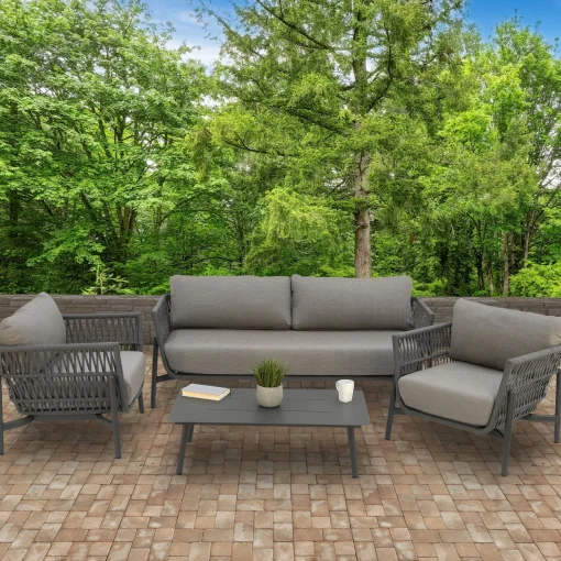 Sale National Tree Company Elizabeth Collection 4-Piece All-Weather Conversation Set