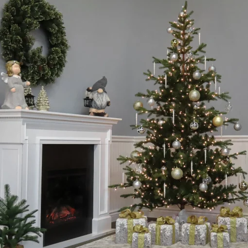 Outlet National Tree Company Feel Real' Artificial Christmas Tree, Norwegian Spruce, Green, Includes Stand, 7.5 Feet