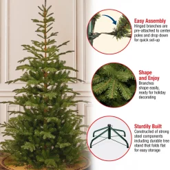 Outlet National Tree Company Feel Real' Artificial Christmas Tree, Norwegian Spruce, Green, Includes Stand, 7.5 Feet