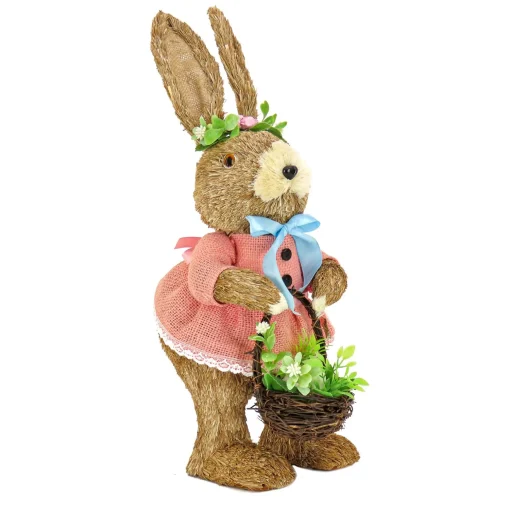 Shop National Tree Company Female Bunny In Pink Dress Table Decoration, Easter Collection, 10 Inches
