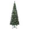 First Frosted Traditions Slim Christmas Tree With Hinged Branches, Pinecones And Red Berries, 7.5 Ft^National Tree Company Cheap