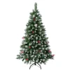 First Frosted Traditions Christmas Tree With Hinged Branches, Pinecones And Red Berries, 4.5 Ft^National Tree Company Store
