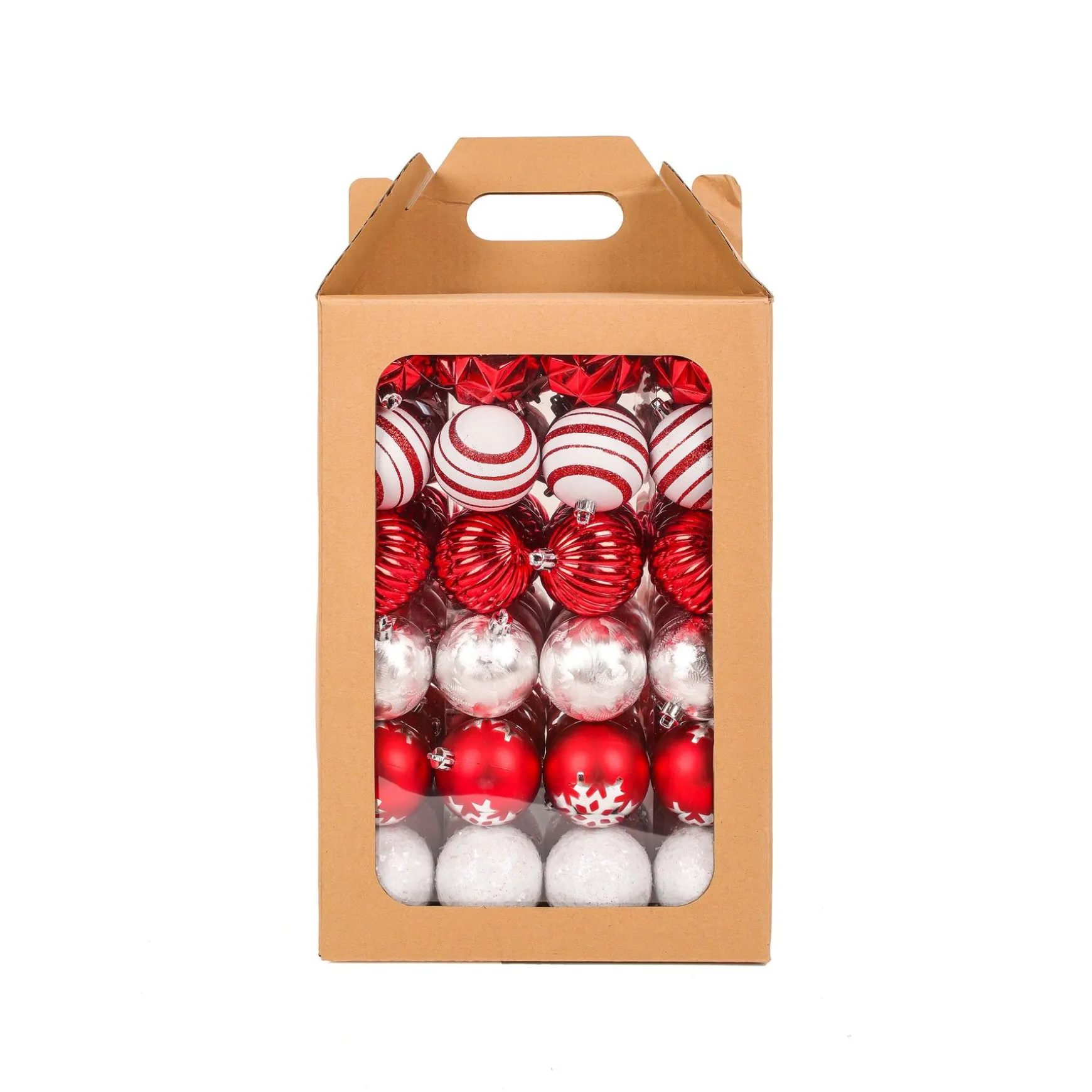 Best National Tree Company First Traditions - 19" Red Xmas Ball Decor Set