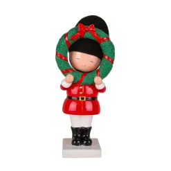 Discount National Tree Company First Traditions 10" Christmas Soldier Holding Wreath